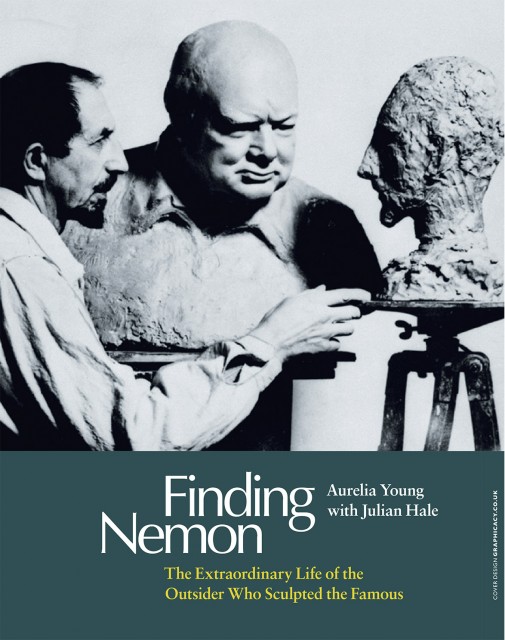 Fotografija na naslovnici knjige:

Nemon proučava bistu njega samoga koju je izradio Churchill, dok je u pozadini Nemonova bista Churchilla.

Autor fotografije: Falcon Stuart Nemon