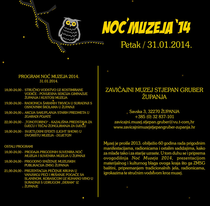 Noc muzeja 2014 - zupanja