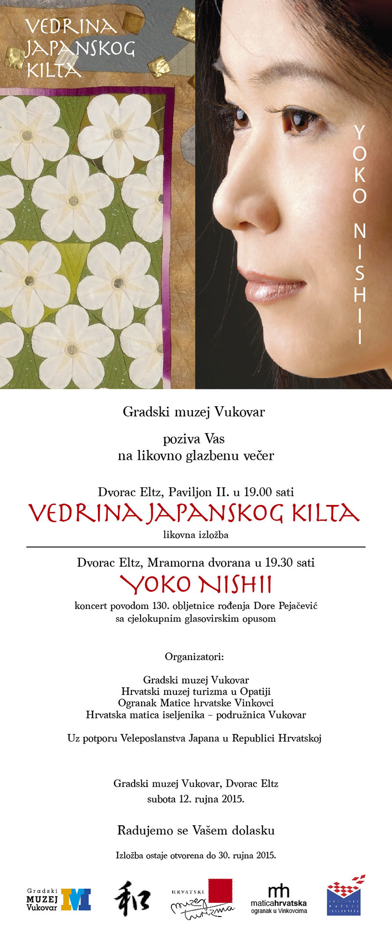 pozivnica vedrina japanskog kilta i koncert Yoko Nishii