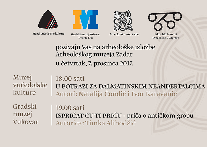 Arheoloski muzej Zadar u Vukovaru - pozivnica